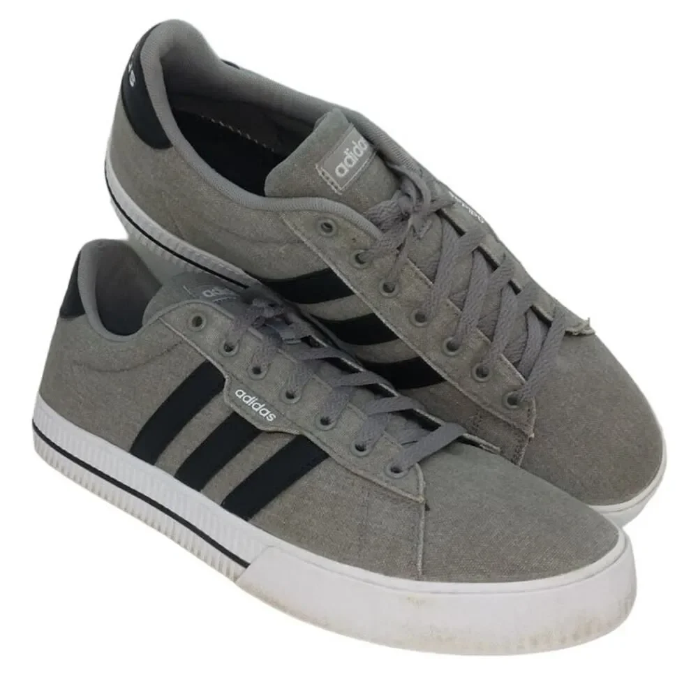 ADIDAS Daily 3.0 Mens Sport Skateboard Gray Sneakers - Size: 11
